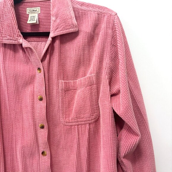 vintage LL bean pink corduroy button down - Picture 3 of 7
